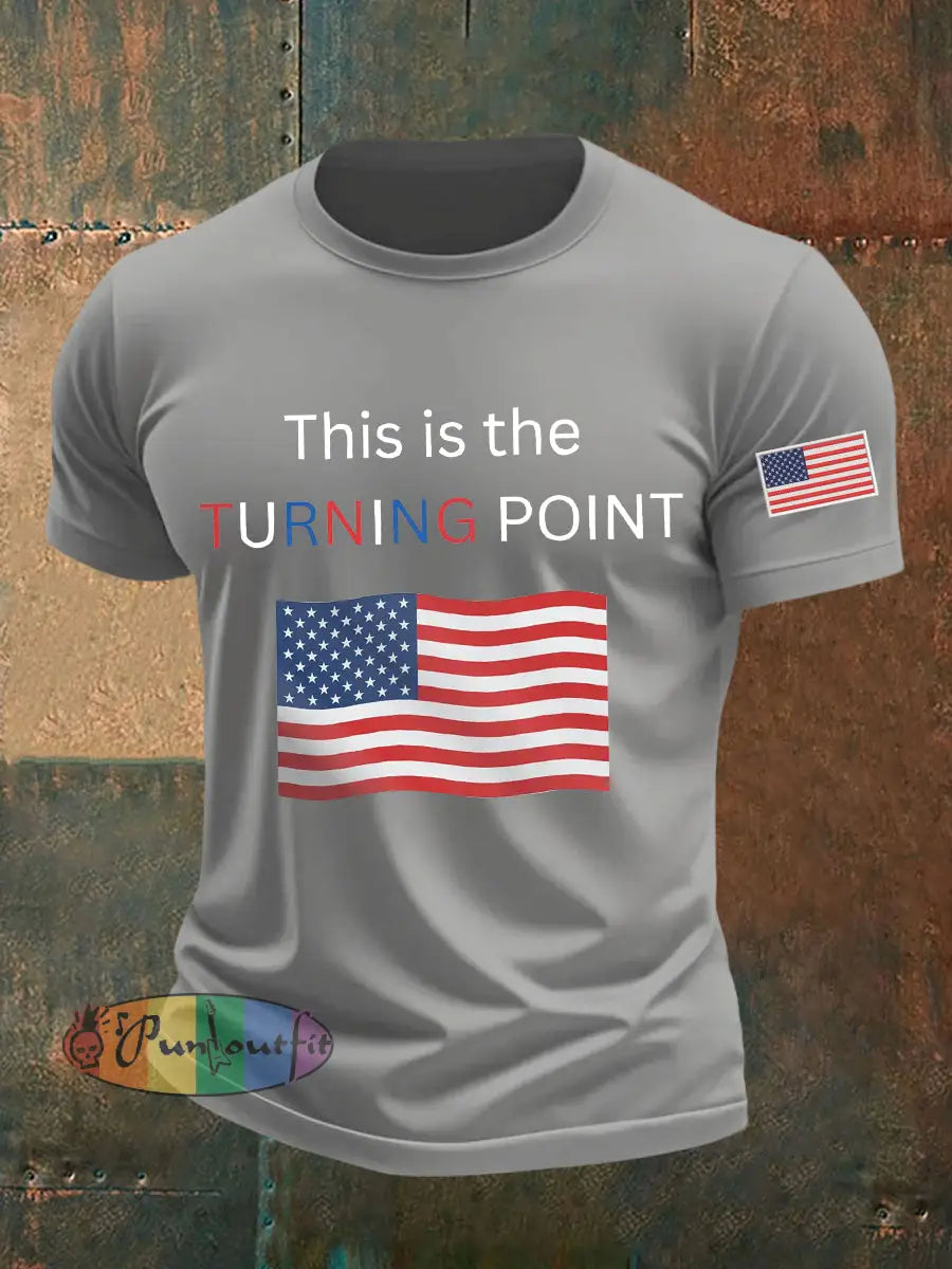 Men’s This Is The Turning Point Printed T-shirt Light Gray / S