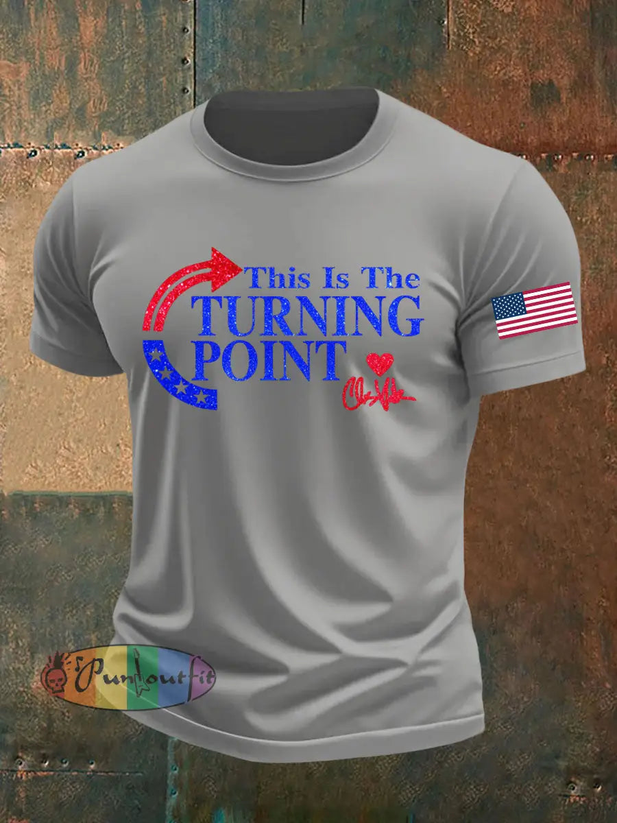 Men’s This Is The Turning Point Printed T-shirt Light Gray / S