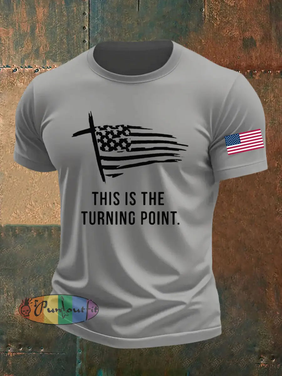 Men’s This Is The Turning Point Printed T-shirt Light Gray / S