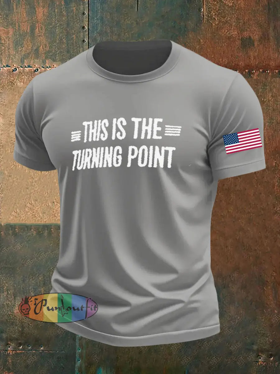 Men’s This Is The Turning Point Printed T-shirt Light Gray / S