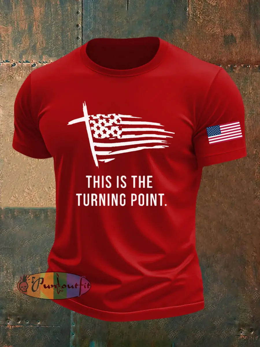 Men’s This Is The Turning Point Printed T-shirt Pure Red / S