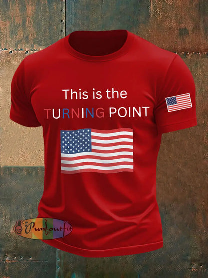 Men’s This Is The Turning Point Printed T-shirt Pure Red / S