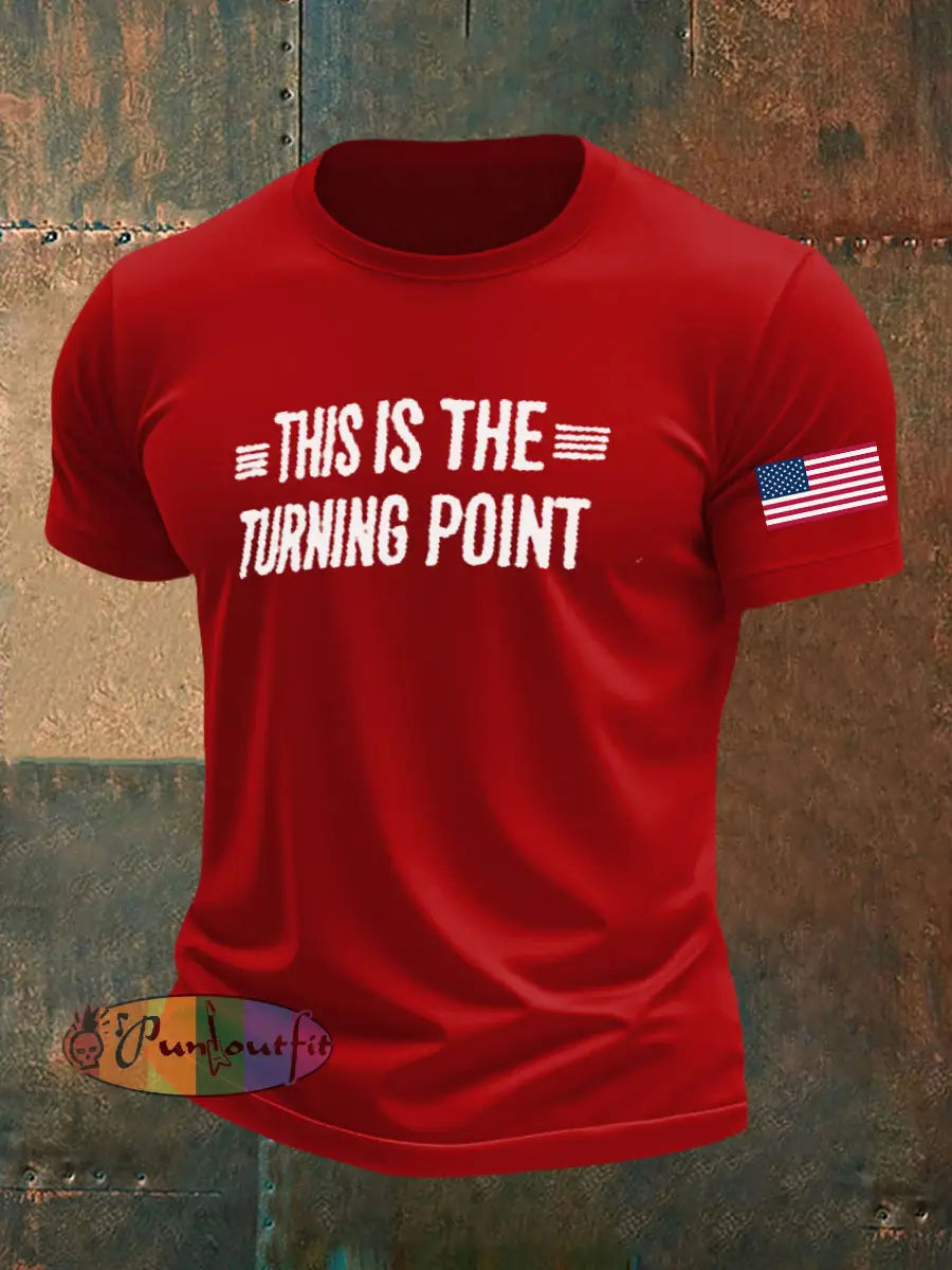 Men’s This Is The Turning Point Printed T-shirt Pure Red / S
