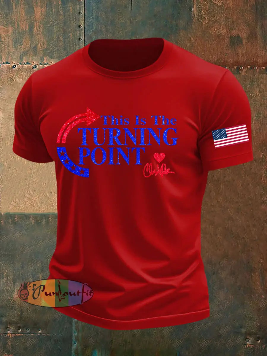 Men’s This Is The Turning Point Printed T-shirt Pure Red / S