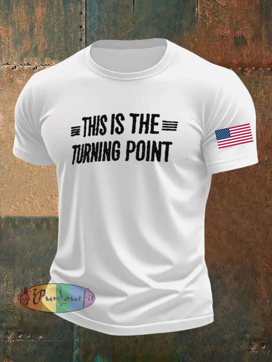 Men’s This Is The Turning Point Printed T-shirt White / S