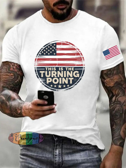 Men’s This Is The Turning Point Printed T-shirt White / S