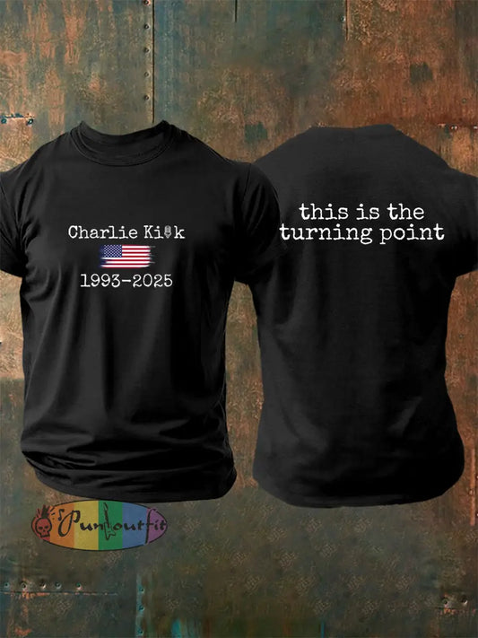 Men’s This Is The Turning Point R.I.P Charlie Kirk Tee Black / S