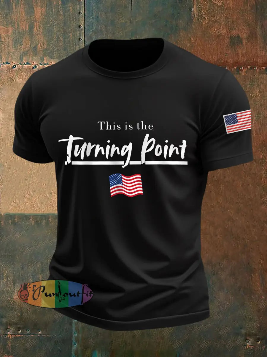 Men’s This Is The Turning Point R.I.P Charlie Kirk Tee Black / S