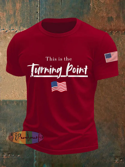 Men’s This Is The Turning Point R.I.P Charlie Kirk Tee Deep Red / S