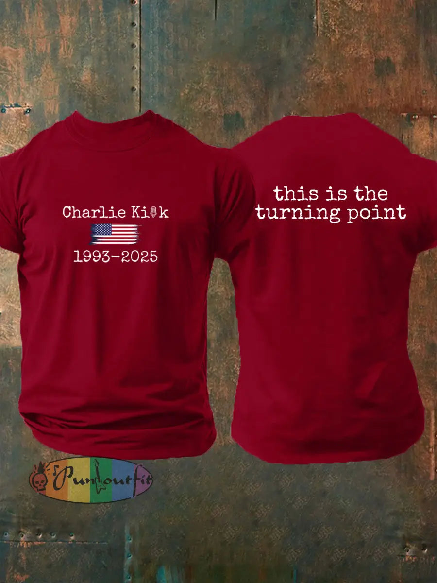 Men’s This Is The Turning Point R.I.P Charlie Kirk Tee Deep Red / S