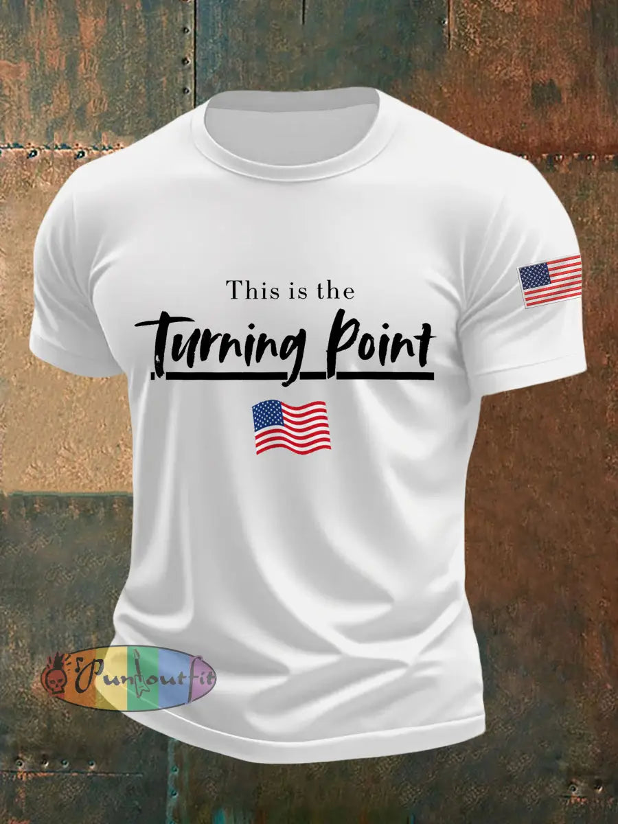 Men’s This Is The Turning Point R.I.P Charlie Kirk Tee White / S
