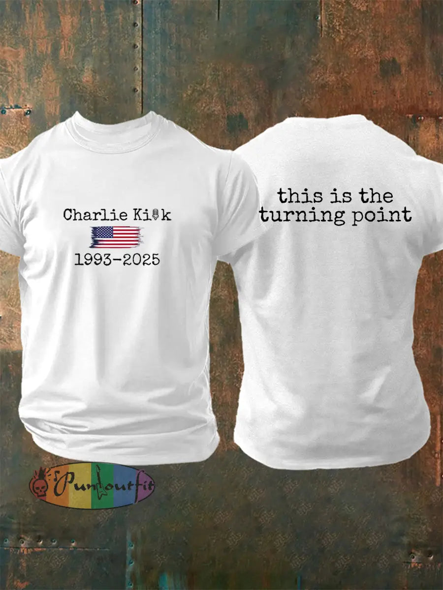 Men’s This Is The Turning Point R.I.P Charlie Kirk Tee White / S