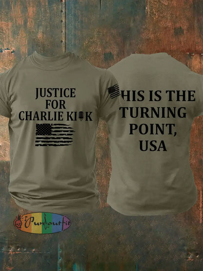 Men’s This Is The Turning Point Short-sleeved T-shirt Army Green / S