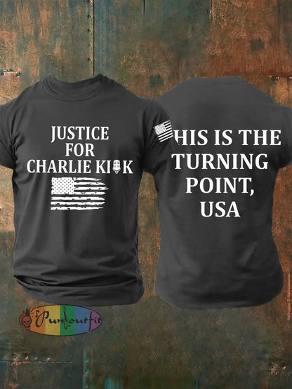 Men’s This Is The Turning Point Short-sleeved T-shirt Dark Gray / S