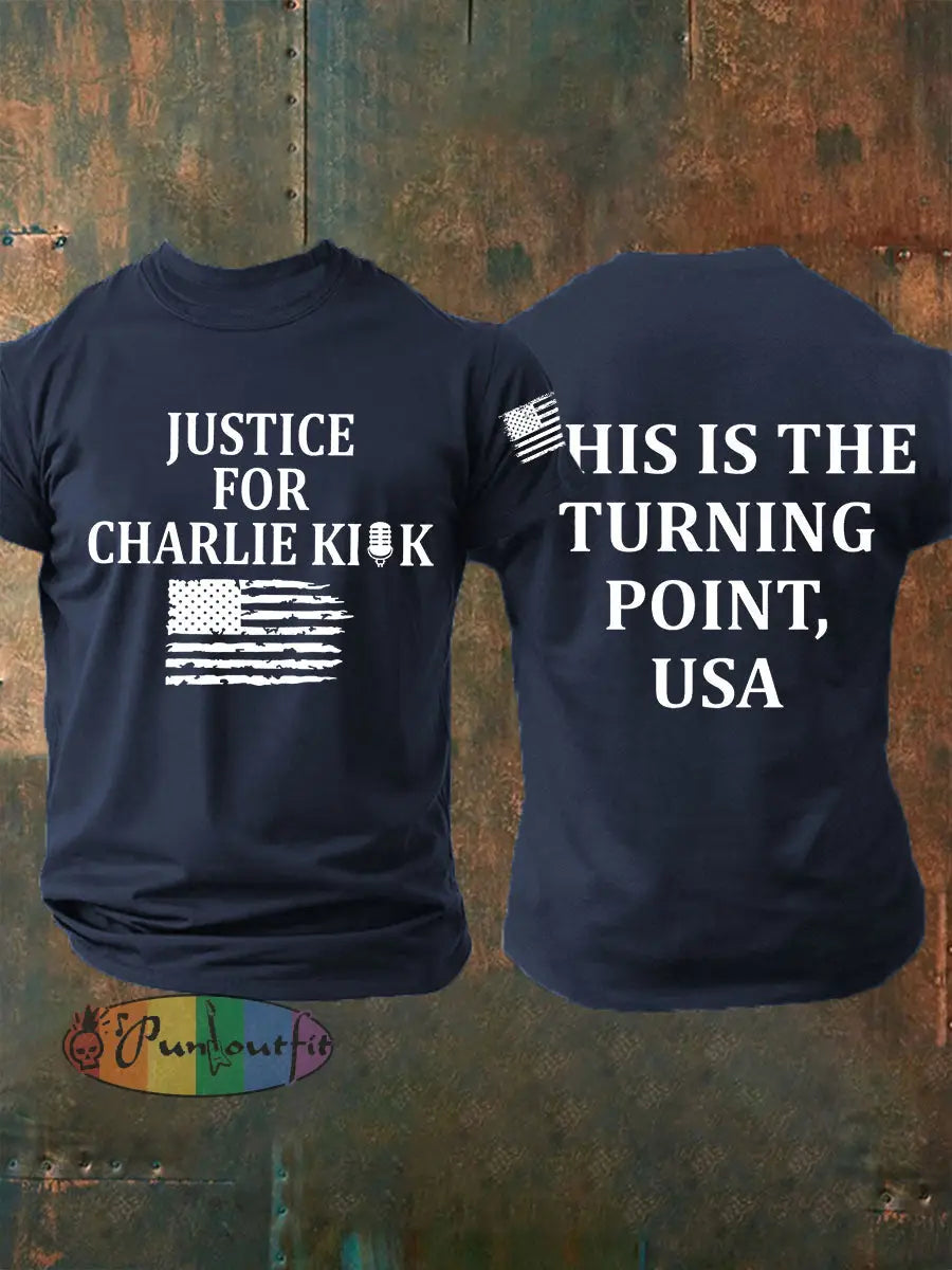 Men’s This Is The Turning Point Short-sleeved T-shirt Navy Blue / S
