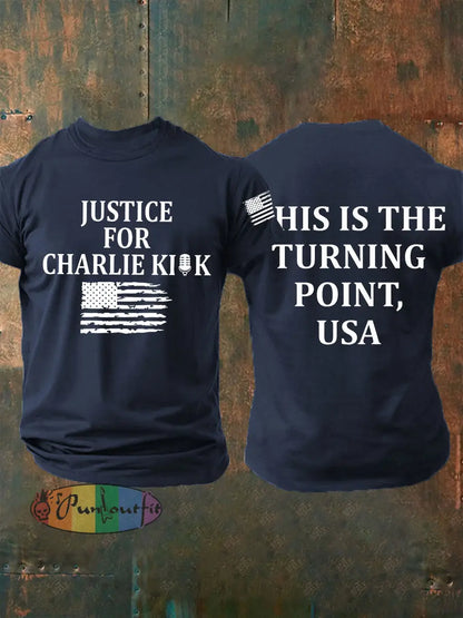 Men’s This Is The Turning Point Short-sleeved T-shirt Navy Blue / S