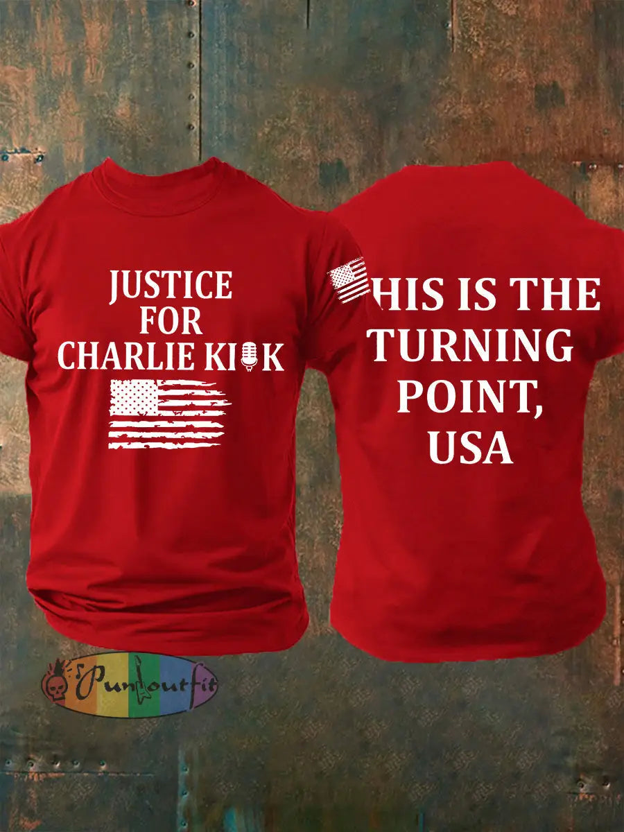 Men’s This Is The Turning Point Short-sleeved T-shirt Pure Red / S