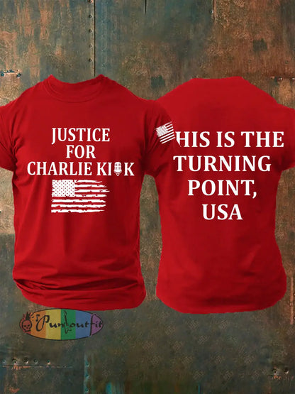 Men’s This Is The Turning Point Short-sleeved T-shirt Pure Red / S