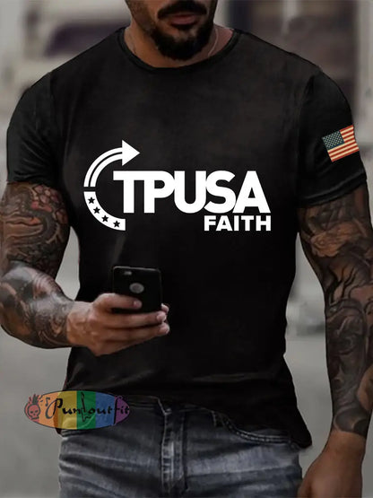 Men’s TPUSA Faith T-shirts Black / S
