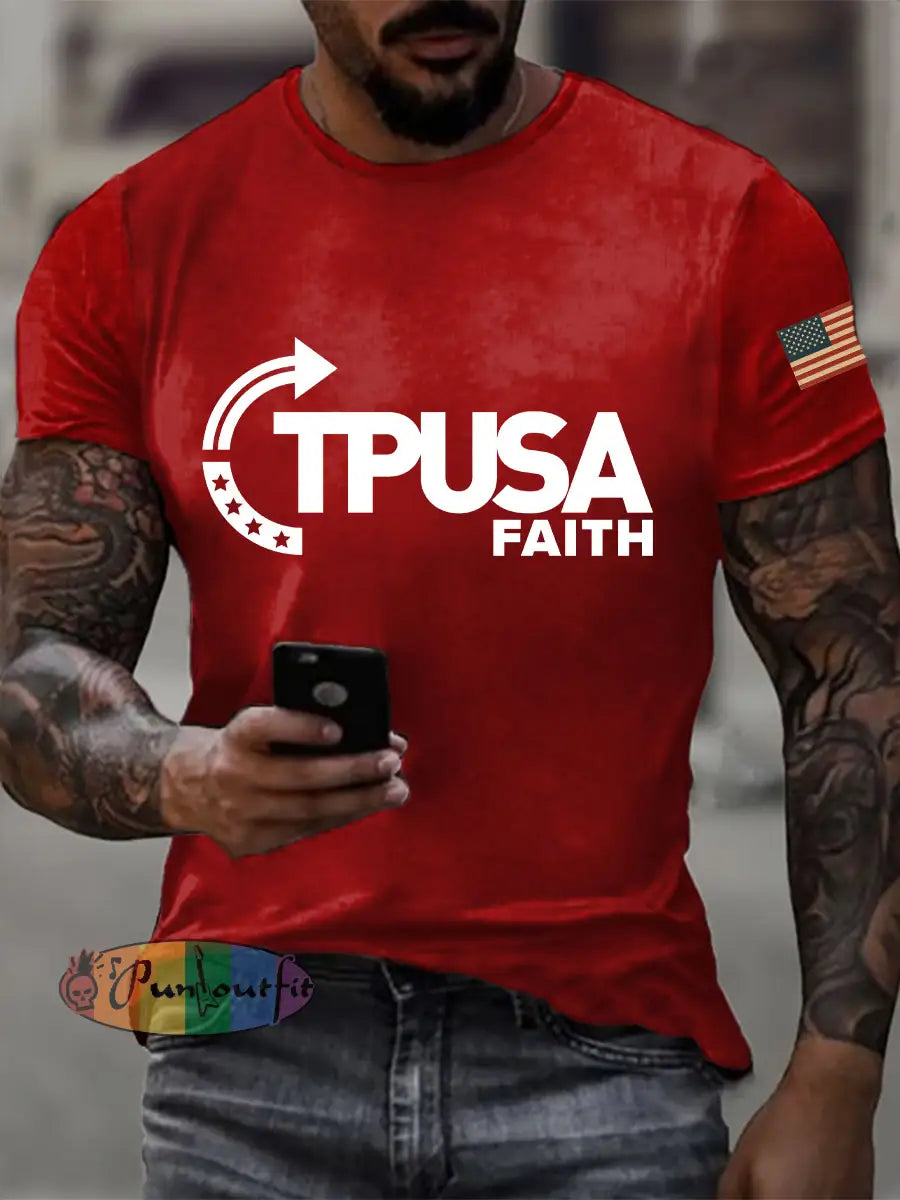 Men’s TPUSA Faith T-shirts Pure Red / S