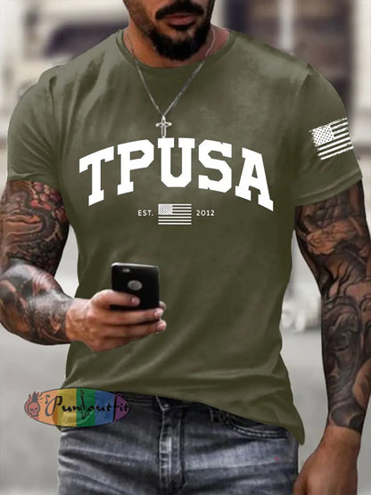 Men’s Tpusa Short-sleeved T-shirt Army Green / S