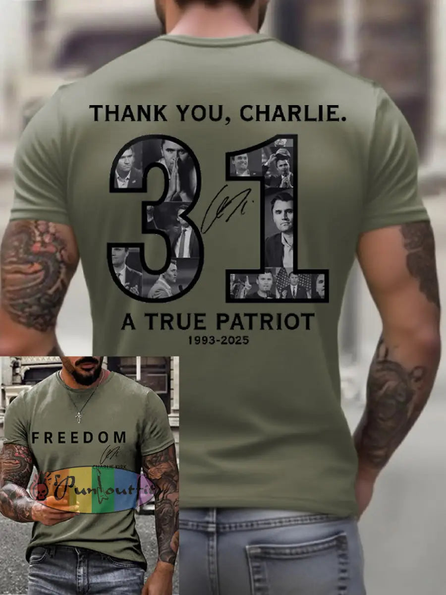 Men’s True Patriot 31 Printed T-shirt Army Green / S