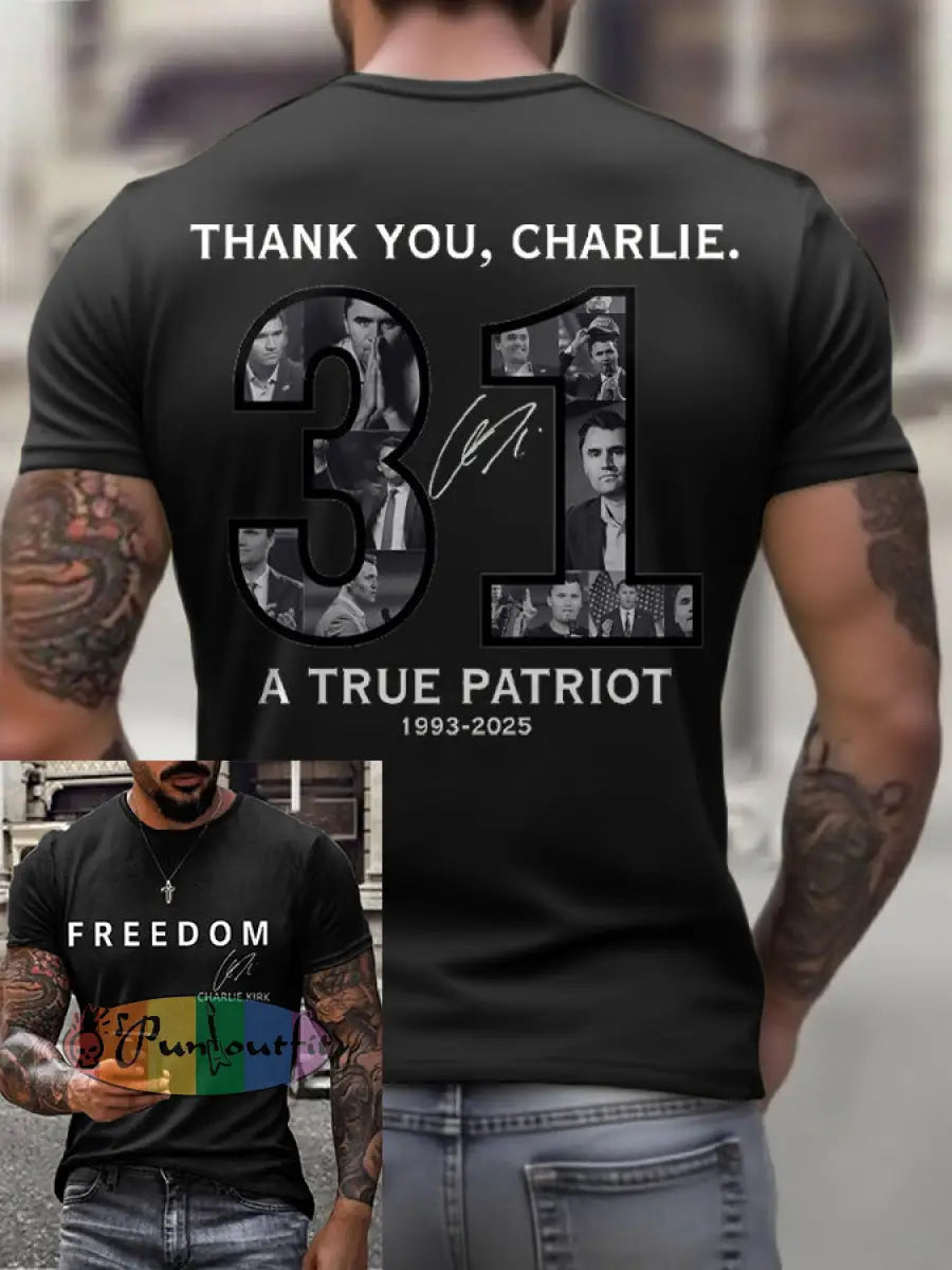 Men’s True Patriot 31 Printed T-shirt Black / S