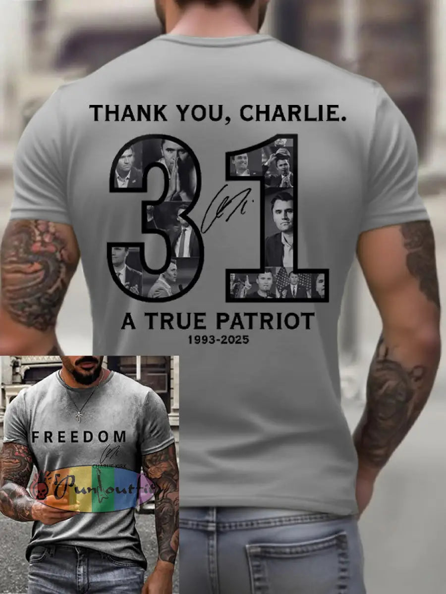 Men’s True Patriot 31 Printed T-shirt Light Gray / S