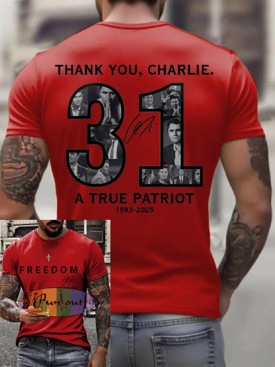 Men’s True Patriot 31 Printed T-shirt Pure Red / S