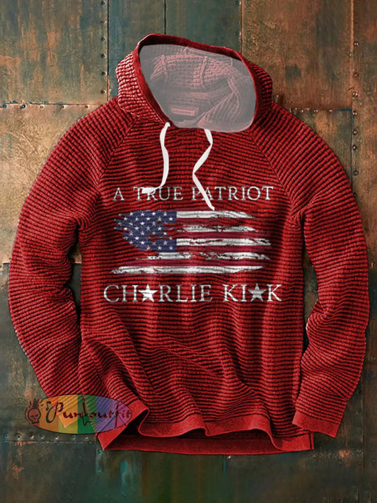 Men’s Turning Point Flag Printed Hoodie Red / S