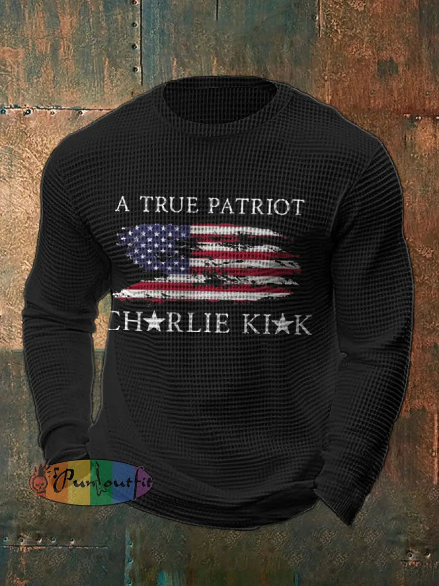 Men’s Turning Point Flag Printed T-shirt Black / S