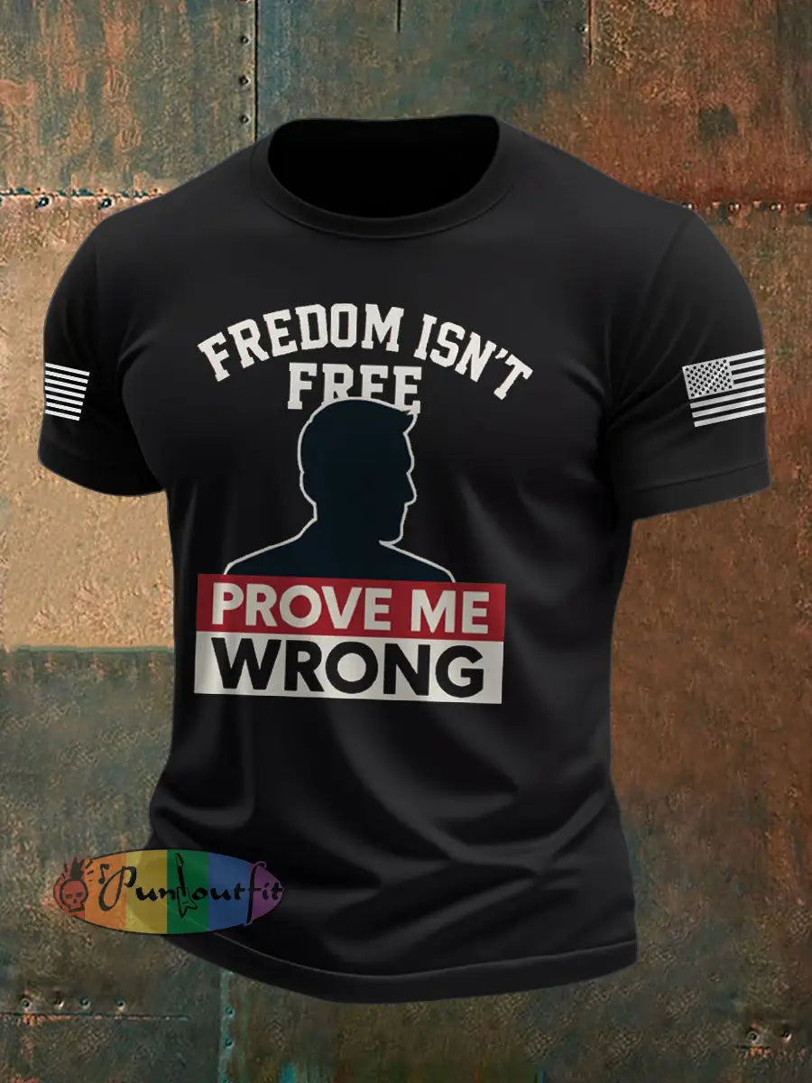 Men’s Turning Point Flag Printed T-shirt Black / S