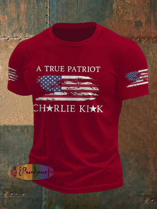 Men’s Turning Point Flag Printed T-shirt Deep Red / S