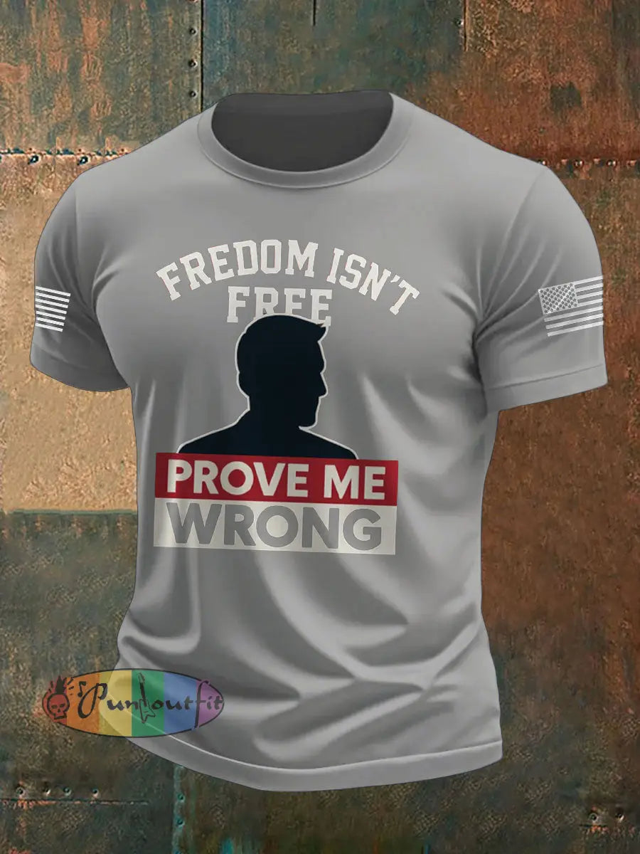Men’s Turning Point Flag Printed T-shirt Light Gray / S