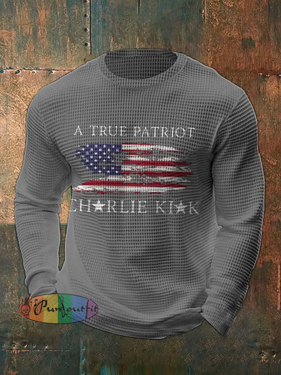 Men’s Turning Point Flag Printed T-shirt Light Gray / S