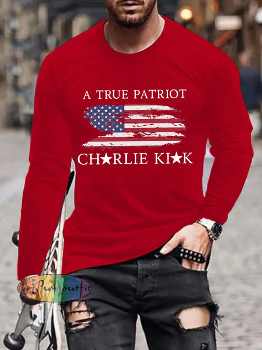 Men’s Turning Point Flag Printed T-shirt Red / S