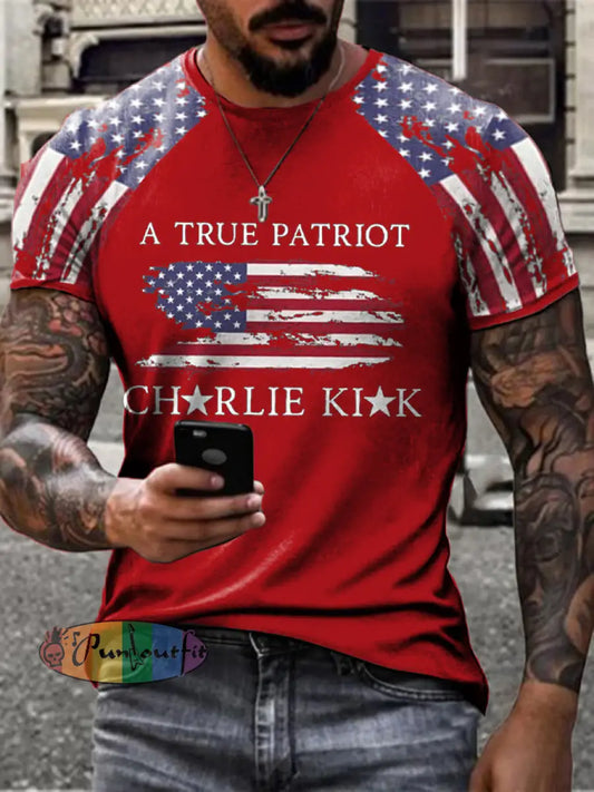 Men’s Turning Point Flag Printed T-shirt Red / S