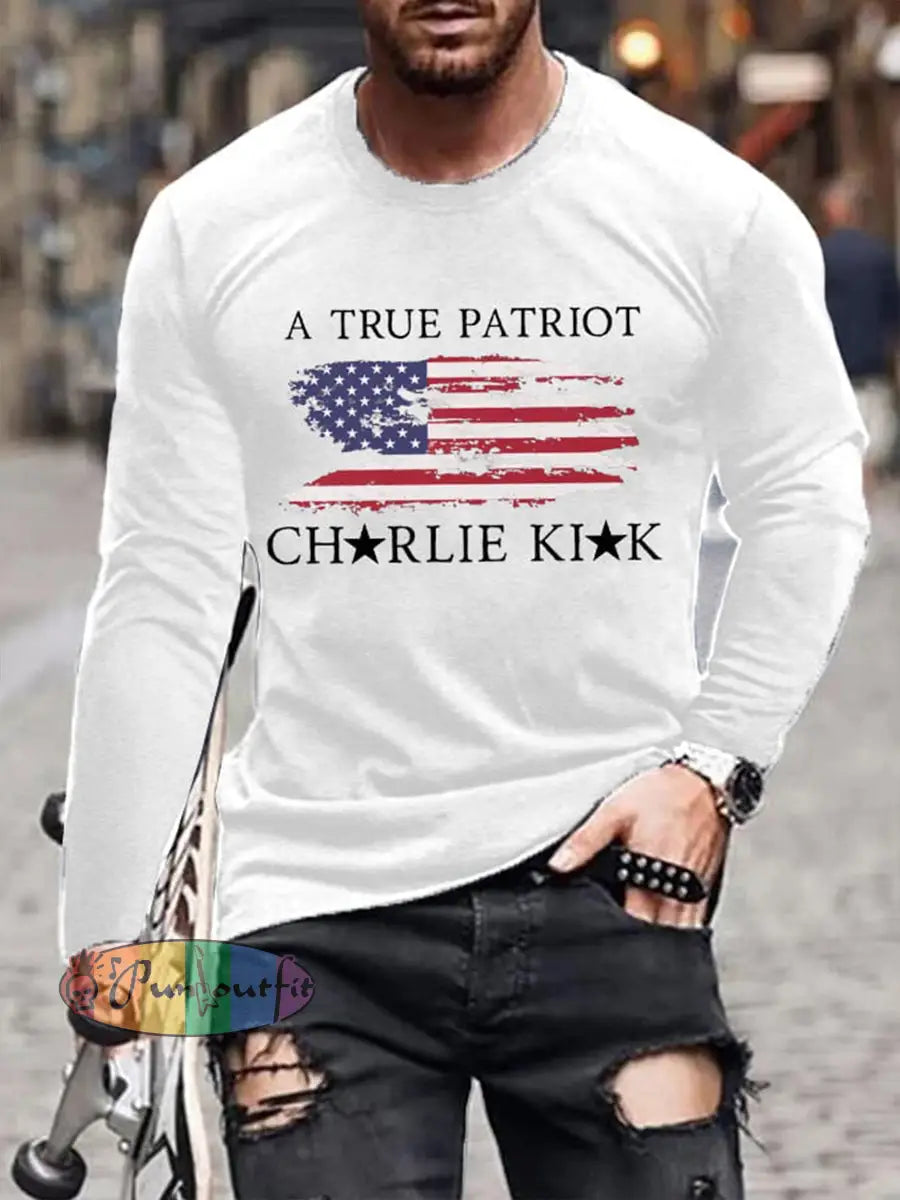 Men’s Turning Point Flag Printed T-shirt White / S