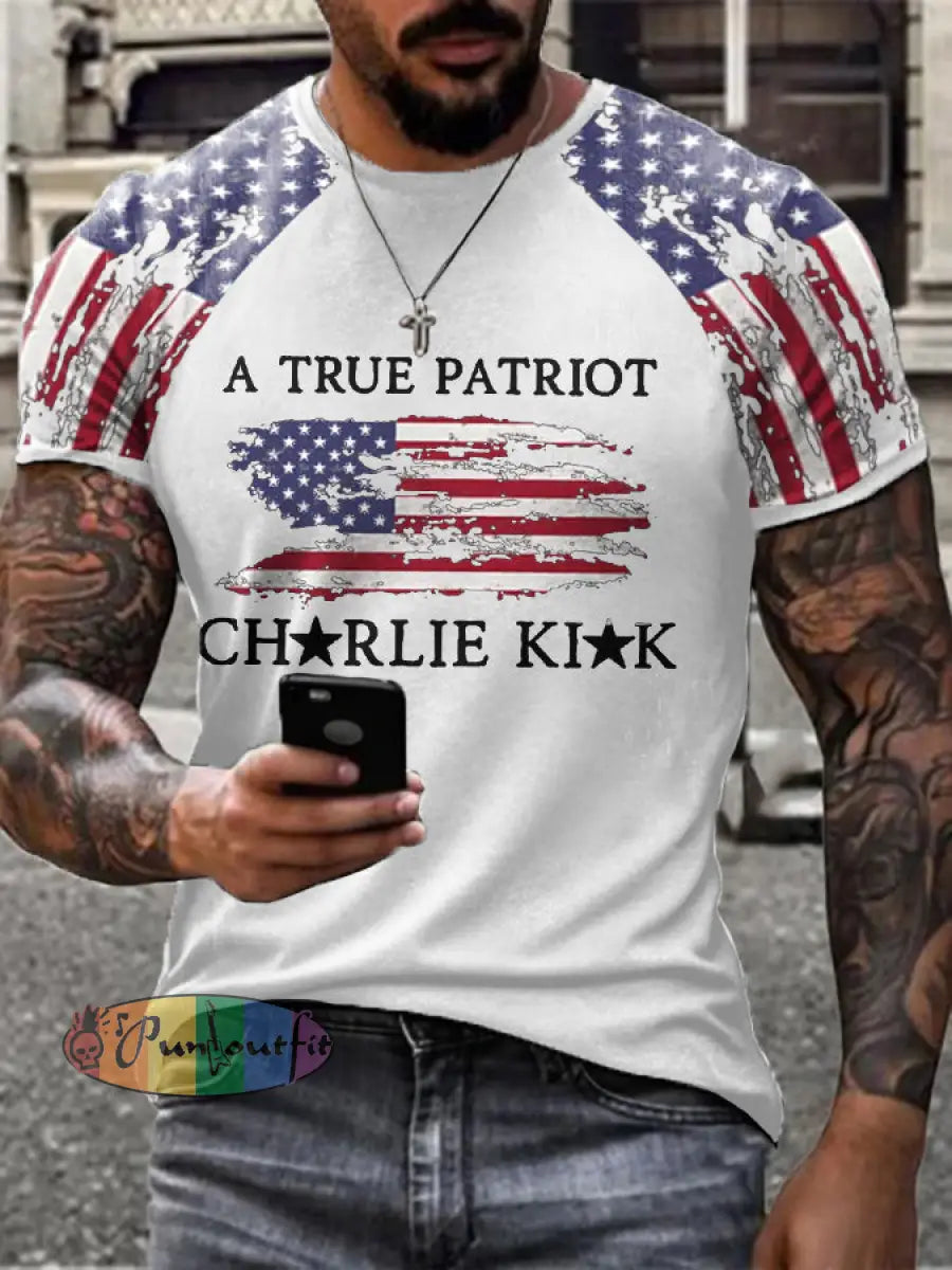 Men’s Turning Point Flag Printed T-shirt White / S