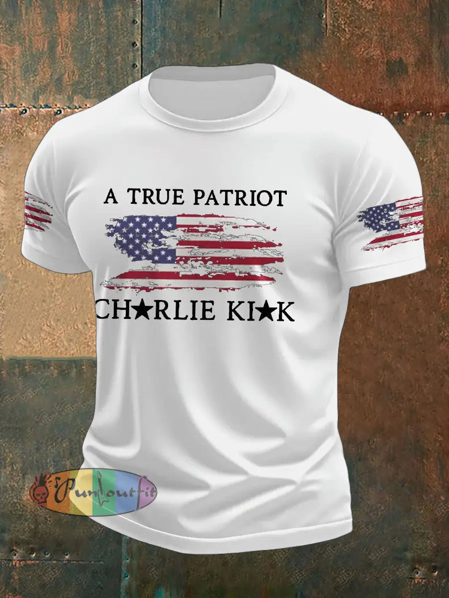 Men’s Turning Point Flag Printed T-shirt White / S