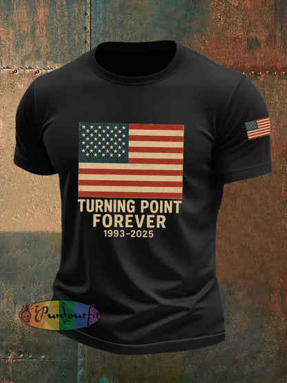 Men’s Turning Point Forever Print T-Shirt Black / S