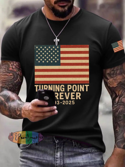 Men’s Turning Point Forever Print T-Shirt Black / S