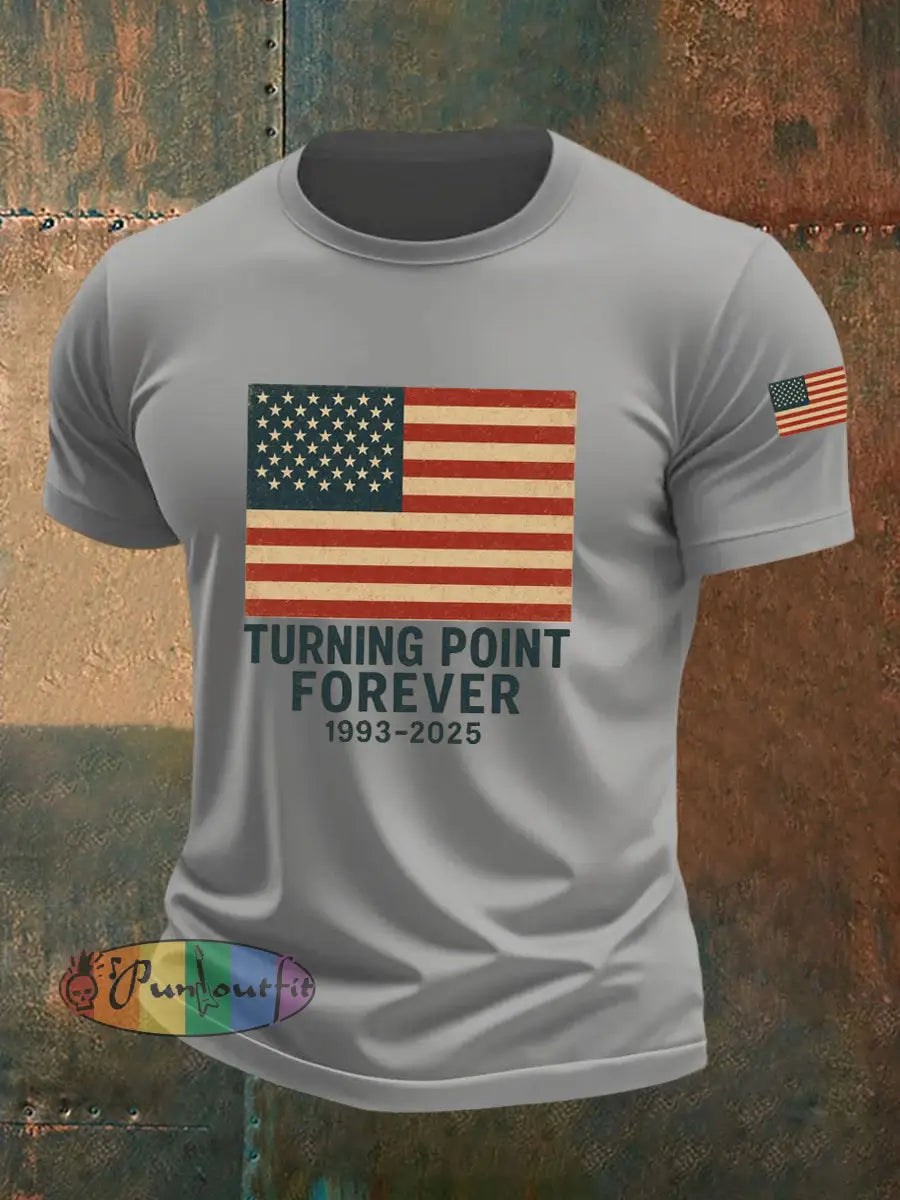 Men’s Turning Point Forever Print T-Shirt Light Gray / S