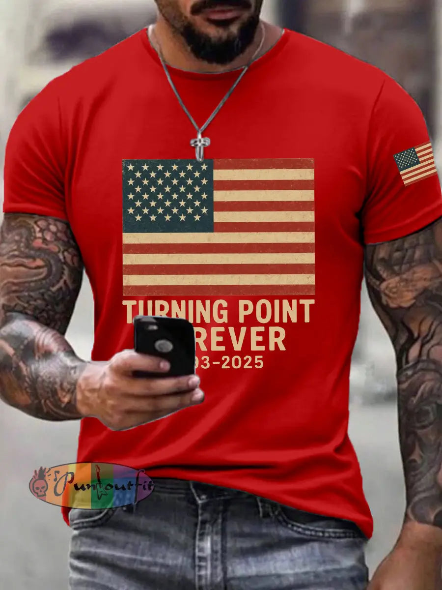 Men’s Turning Point Forever Print T-Shirt Red / S