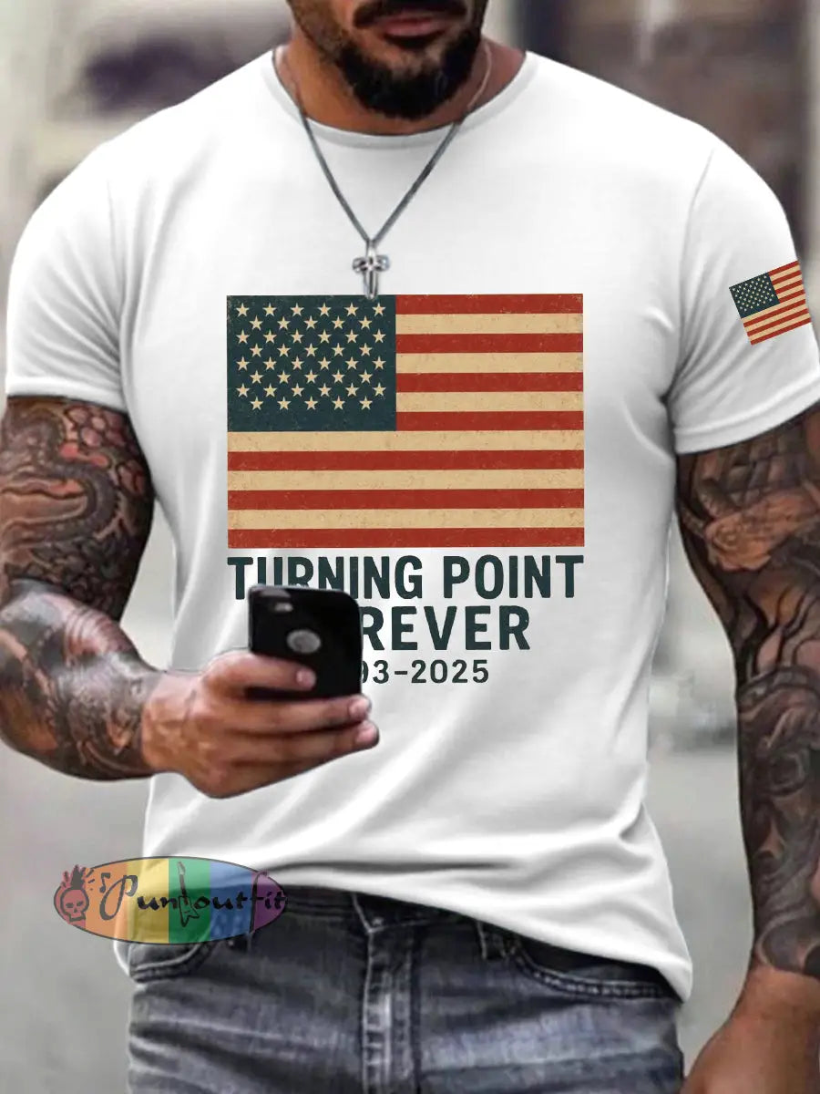 Men’s Turning Point Forever Print T-Shirt White / S
