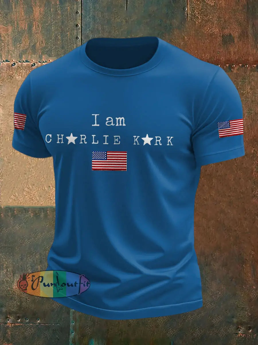 Men’s Turning Point I Am PrintedT-shirt Blue