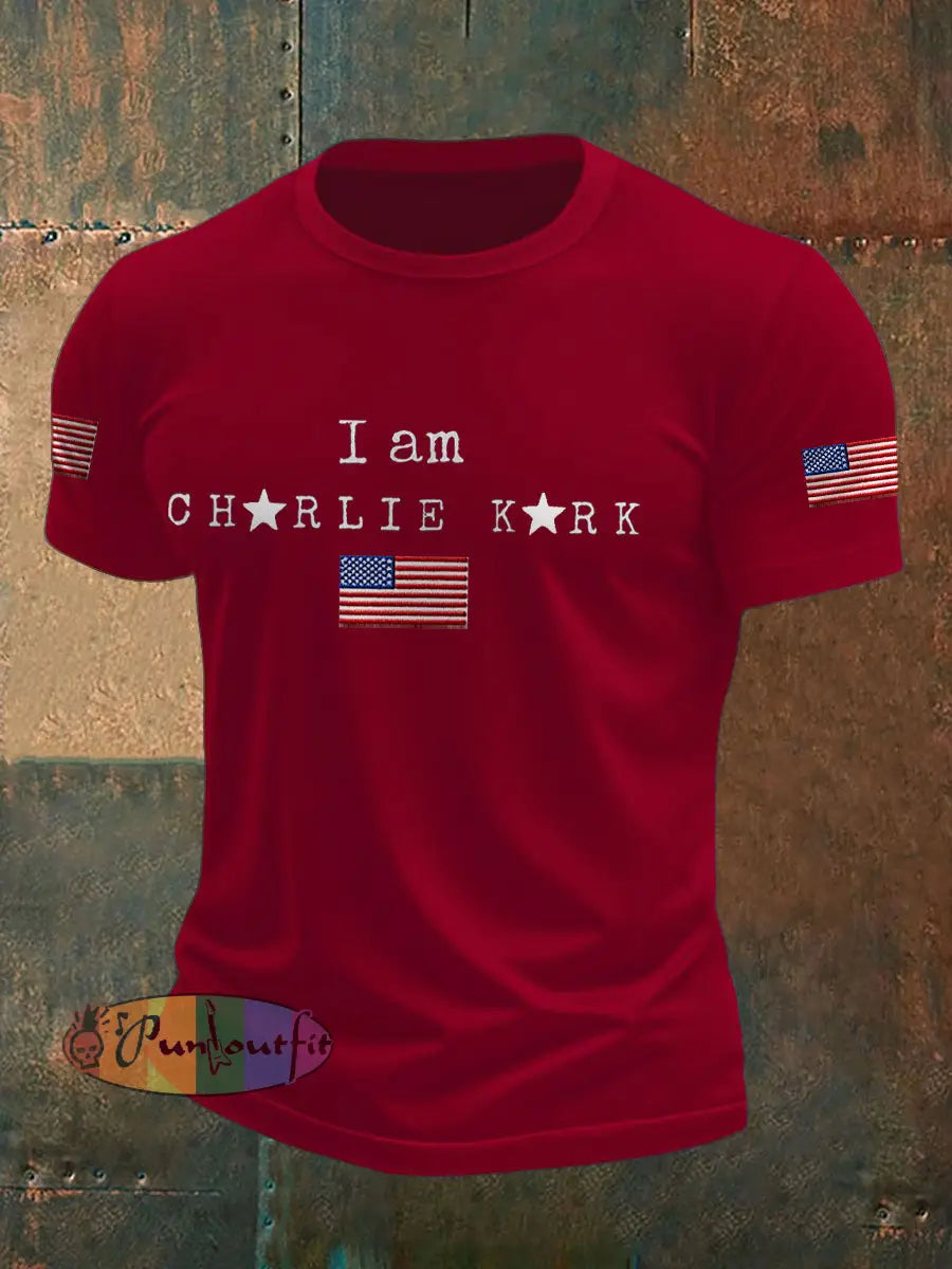 Men’s Turning Point I Am PrintedT-shirt Deep Red