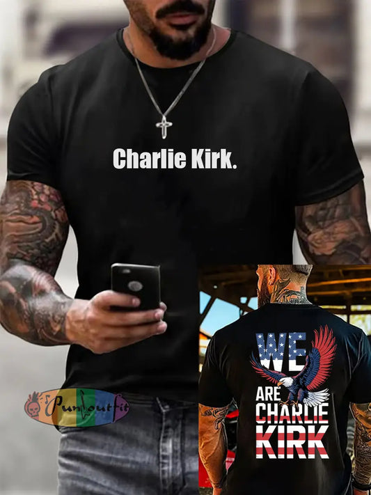Men’s Vintage Artistic Printed Short Sleeve Casual T-Shirt A / S