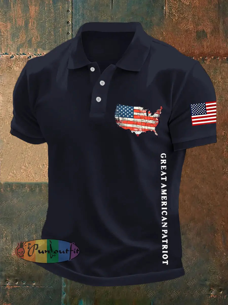Men’s Vintage Charlie Kirk American Flag Print Sweatshirt A / S