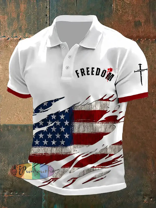Men’s Vintage ’Charlie Kirk’ American Flag Print Sweatshirt A / S